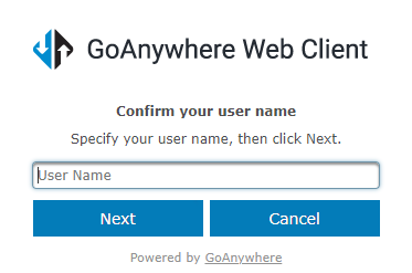 Confirm Your User Name Page