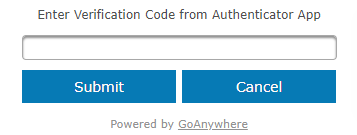 Authenticator App Verification Code Field